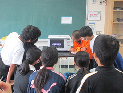 電子レンジ実験