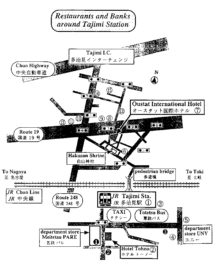 [Map around TAJIMI Station]