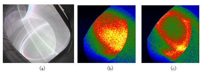 図４プラズマをドーナツ形状に接する方向から見た画像